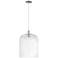 Downtown Bridal Veil 12"W Cord Nickel Mini Pendant w/ Clear Shade