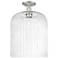 Downtown Bridal Veil 12"W Satin Nickel Semi Flush Mount w/ Clear Shade