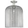 Downtown Bridal Veil 12"W Satin Nickel Semi-Flush w/ Light Smoke Shade