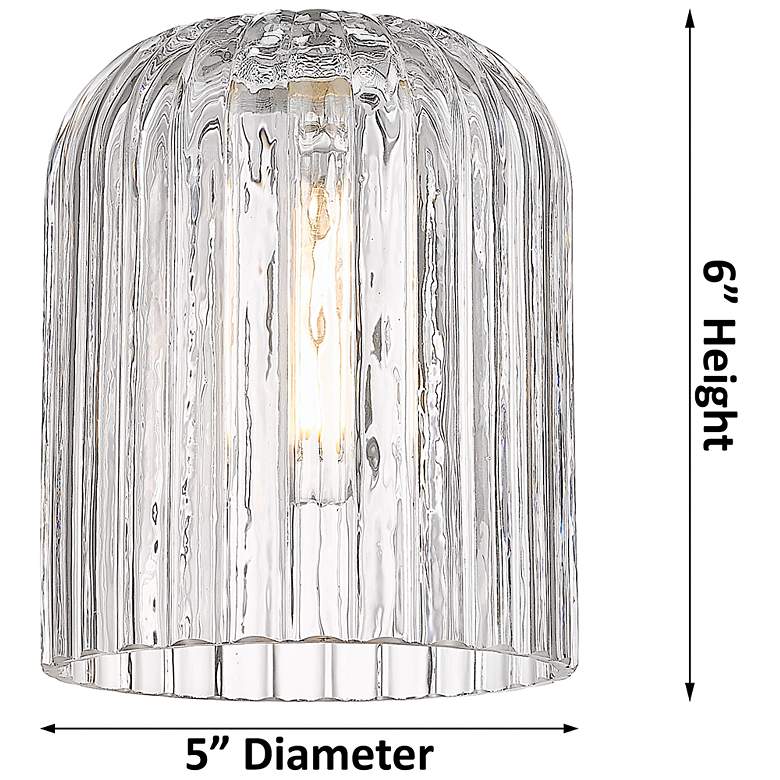 Image 4 Downtown Bridal Veil 16"W Black Vanity Light w/ Clear Swirl Shade more views