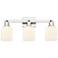 Downtown Bridal Veil 24"W Nickel Vanity Light w/ White Swirl Shade