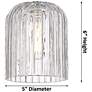 4_Downtown Bridal Veil 24"W Nickel Vanity Light w/ White Swirl Shade more views