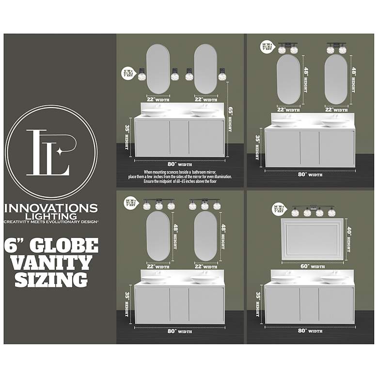 Image 3 Downtown Bridal Veil 32"W Black Vanity Light w/ White Swirl Shade more views