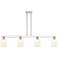 Downtown Bridal Veil 48"W Nickel Island Light w/ White Swirl Shade