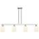 Downtown Bridal Veil 48"W Satin Nickel Island Light w/ White Swirl Shade
