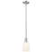 Downtown Bridal Veil 5"W Satin Nickel Pendant w/ White Swirl Shade
