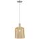 Downtown Bridal Veil 8"W Cord Satin Nickel Pendant w/ Mercury Swirl Shade