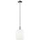 Downtown Bridal Veil 8"W Nickel Mini Pendant w/ White Swirl Shade