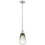 1_Downtown Brookhaven Almond 6"W Satin Nickel Pendant w/ Slate Shade