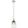 Downtown Brookhaven Almond 6"W Satin Nickel Pendant w/ Slate Shade