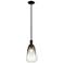 Downtown Brookhaven Almond 6"W Stem Black Mini Pendant w/ Slate Shade