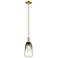Downtown Brookhaven Almond 6"W Stem Bronze Mini Pendant w/ Slate Shade