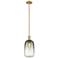 Downtown Brookhaven Cloche 7"W Brass Mini Pendant w/ Slate Shade