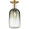 Downtown Brookhaven Cloche 7"W Bronze Semi Flush Mount w/ Slate Shade
