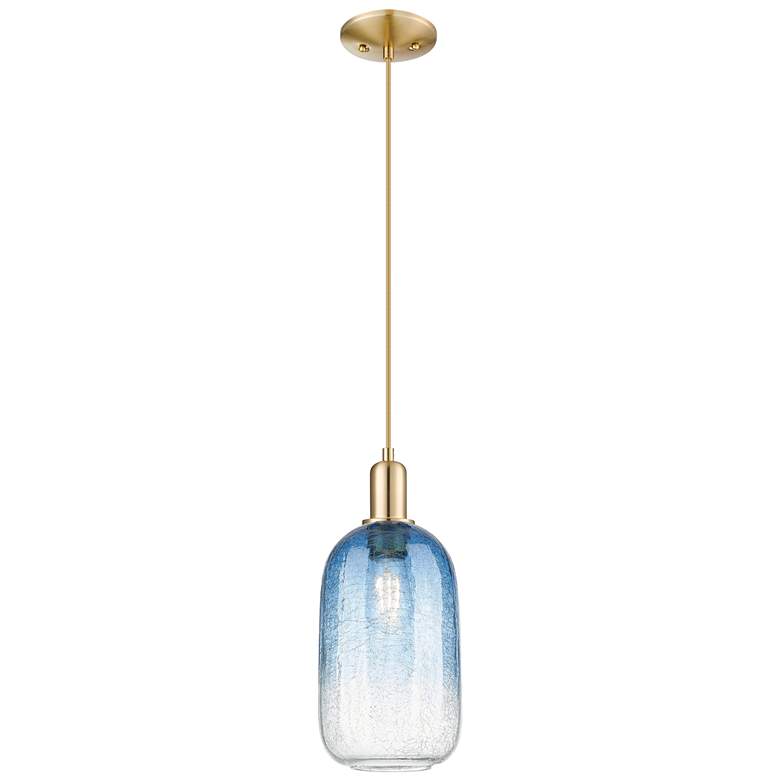 Image 1 Downtown Brookhaven Cloche 7"W Cord Bronze Mini Pendant w/ Clear Shade