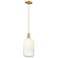 Downtown Brookhaven Cloche 7"W Cord Bronze Mini Pendant w/ Opal Shade