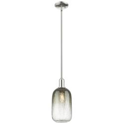 Downtown Brookhaven Cloche 7"W Nickel Mini Pendant w/ Slate Shade
