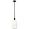 Downtown Brookhaven Cloche 7"W Stem Black Mini Pendant w/ Opal Shade