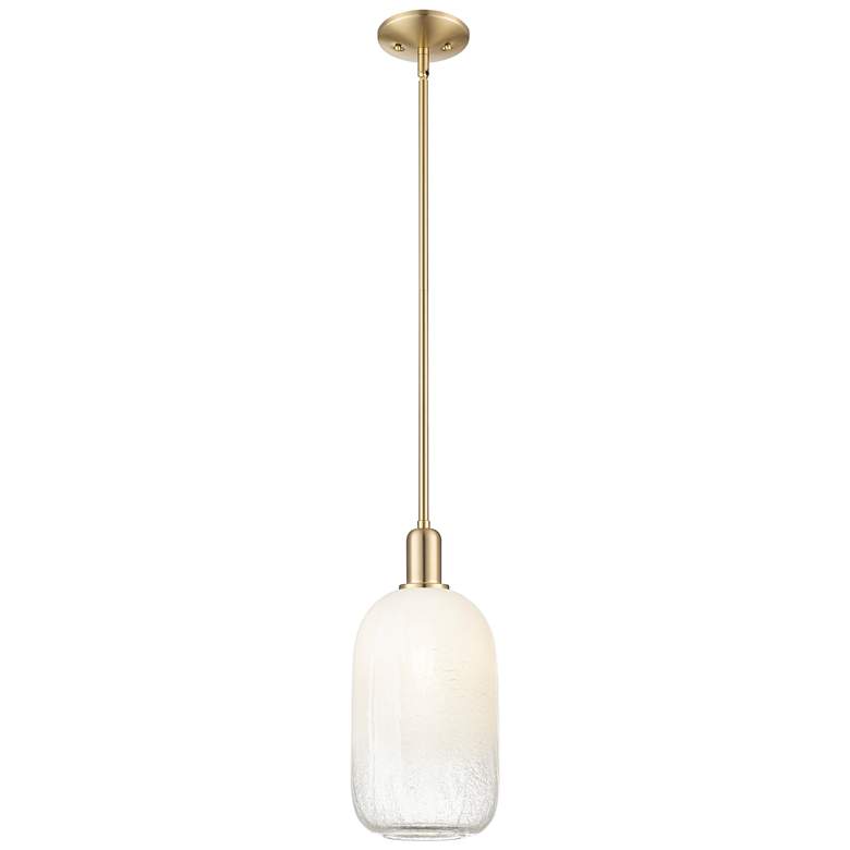 Image 1 Downtown Brookhaven Cloche 7"W Stem Bronze Mini Pendant w/ Opal Shade