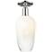 Downtown Brookhaven Flute 7"W Nickel Semi Flush Mount w/ Opal Shade