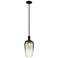 Downtown Brookhaven Flute 7"W Stem Black Mini Pendant w/ Slate Shade