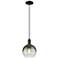 Downtown Brookhaven Globe 8"W Cord Black Mini Pendant w/ Slate Shade