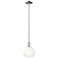 Downtown Brookhaven Globe 8"W Nickel Mini Pendant w/ Opal Shade