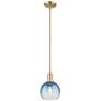 1_Downtown Brookhaven Globe 8"W Stem Bronze Mini Pendant w/ Clear Shade