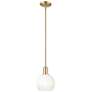 1_Downtown Brookhaven Globe 8"W Stem Bronze Mini Pendant w/ Opal Shade