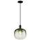 Downtown Brookhaven Sphere 10"W Cord Black Mini Pendant w/ Slate Shade