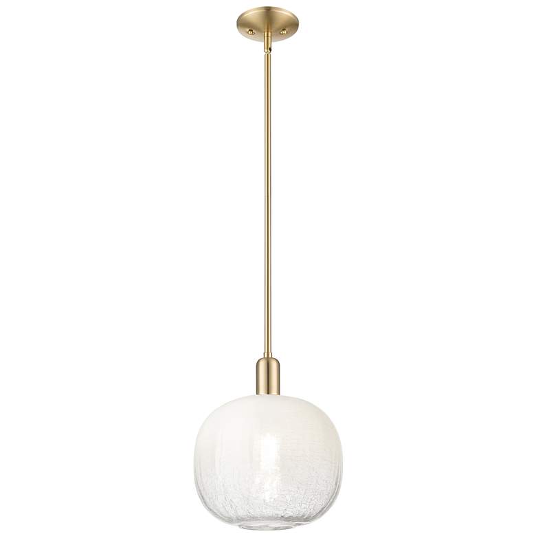 Image 1 Downtown Brookhaven Sphere 10"W Stem Bronze Mini Pendant w/ Opal Shade