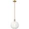 Downtown Brookhaven Sphere 10"W Stem Bronze Mini Pendant w/ Opal Shade