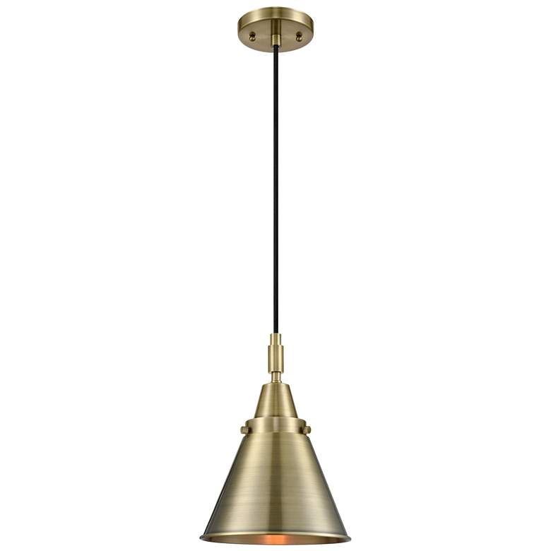 Image 1 Downtown Caden Appalachian 8"W Cord Antique Brass Pendant