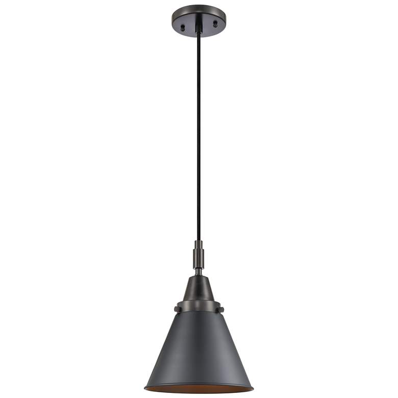 Image 1 Downtown Caden Appalachian 8"W Cord Black Mini Pendant w/ Black Shade