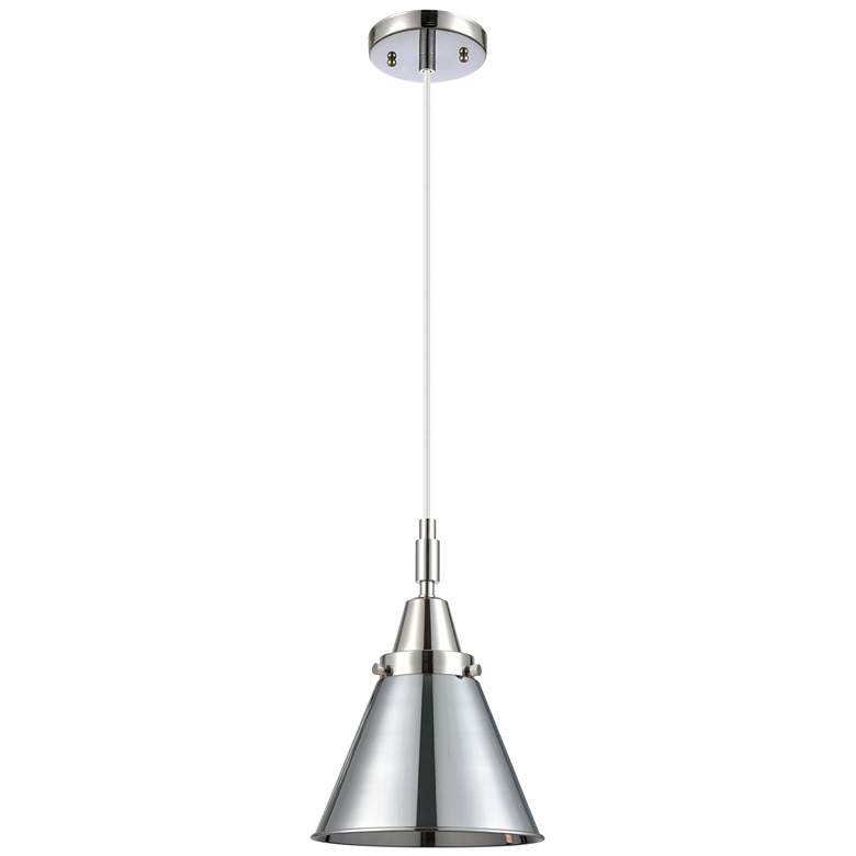 Image 1 Downtown Caden Appalachian 8"W Cord Chrome Pendant w/ Chrome Shade