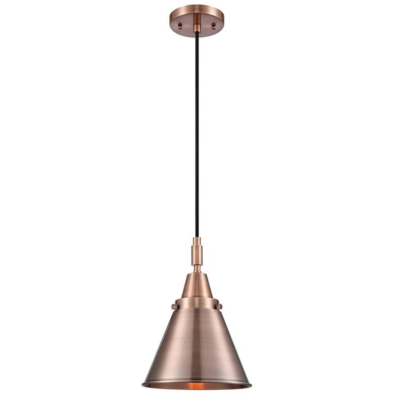 Image 1 Downtown Caden Appalachian 8"W Cord Copper Pendant w/ Copper Shade