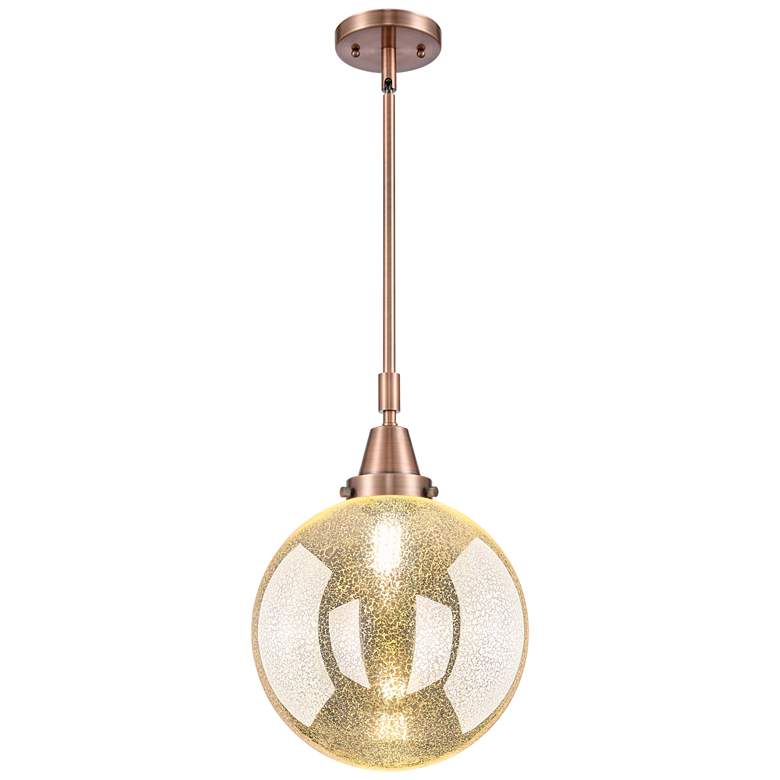 Image 1 Downtown Caden Beacon 10"W Copper Mini Pendant w/ Mercury Shade