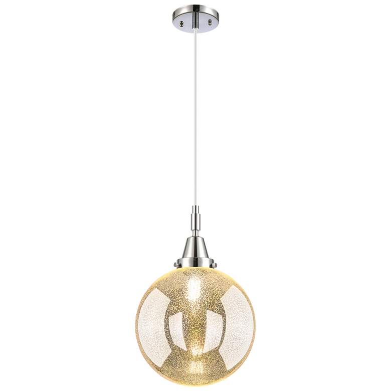 Image 1 Downtown Caden Beacon 10"W Cord Chrome Pendant w/ Mercury Shade