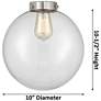 3_Downtown Caden Beacon 10"W Cord Chrome Pendant w/ Mercury Shade more views