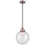 1_Downtown Caden Beacon 10"W Cord Copper Mini Pendant w/ Seedy Shade