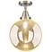 Downtown Caden Beacon 10"W Satin Nickel Flush Mount w/ Mercury Shade
