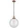 Downtown Caden Beacon 12"W Cord Copper Mini Pendant w/ Clear Shade