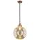 Downtown Caden Beacon 12"W Cord Copper Mini Pendant w/ Mercury Shade