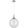 Downtown Caden Beacon 12"W Cord Polished Chrome Pendant w/ Clear Shade