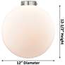 3_Downtown Caden Beacon 12"W Cord Polished Chrome Pendant w/ White Shade more views