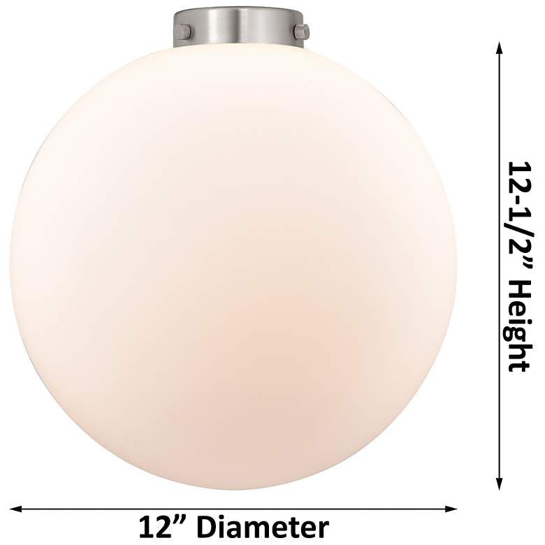 Image 3 Downtown Caden Beacon 12"W Cord Satin Nickel Pendant w/ Clear Shade more views