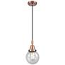 1_Downtown Caden Beacon 6"W Cord Copper Mini Pendant w/ Seedy Shade
