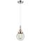 Downtown Caden Beacon 6"W Cord Nickel Mini Pendant w/ Clear Shade