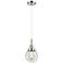Downtown Caden Beacon 6"W Cord Polished Chrome Pendant w/ Clear Shade