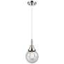 1_Downtown Caden Beacon 6"W Cord Polished Chrome Pendant w/ Seedy Shade